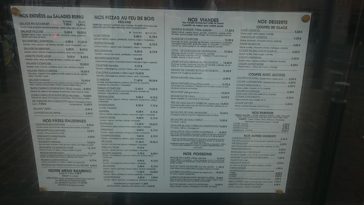 Menu La Marina - Restaurant Et Pizzeria-2