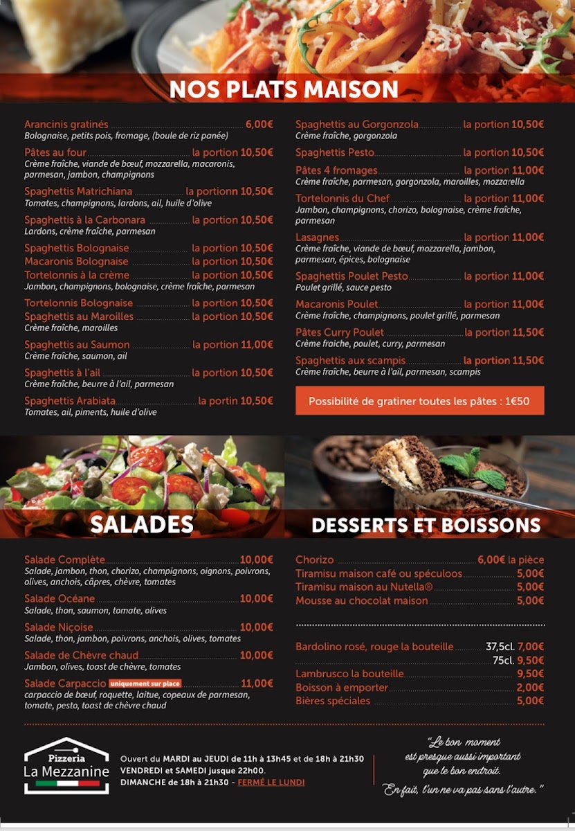 Menu La Mezzanine-1