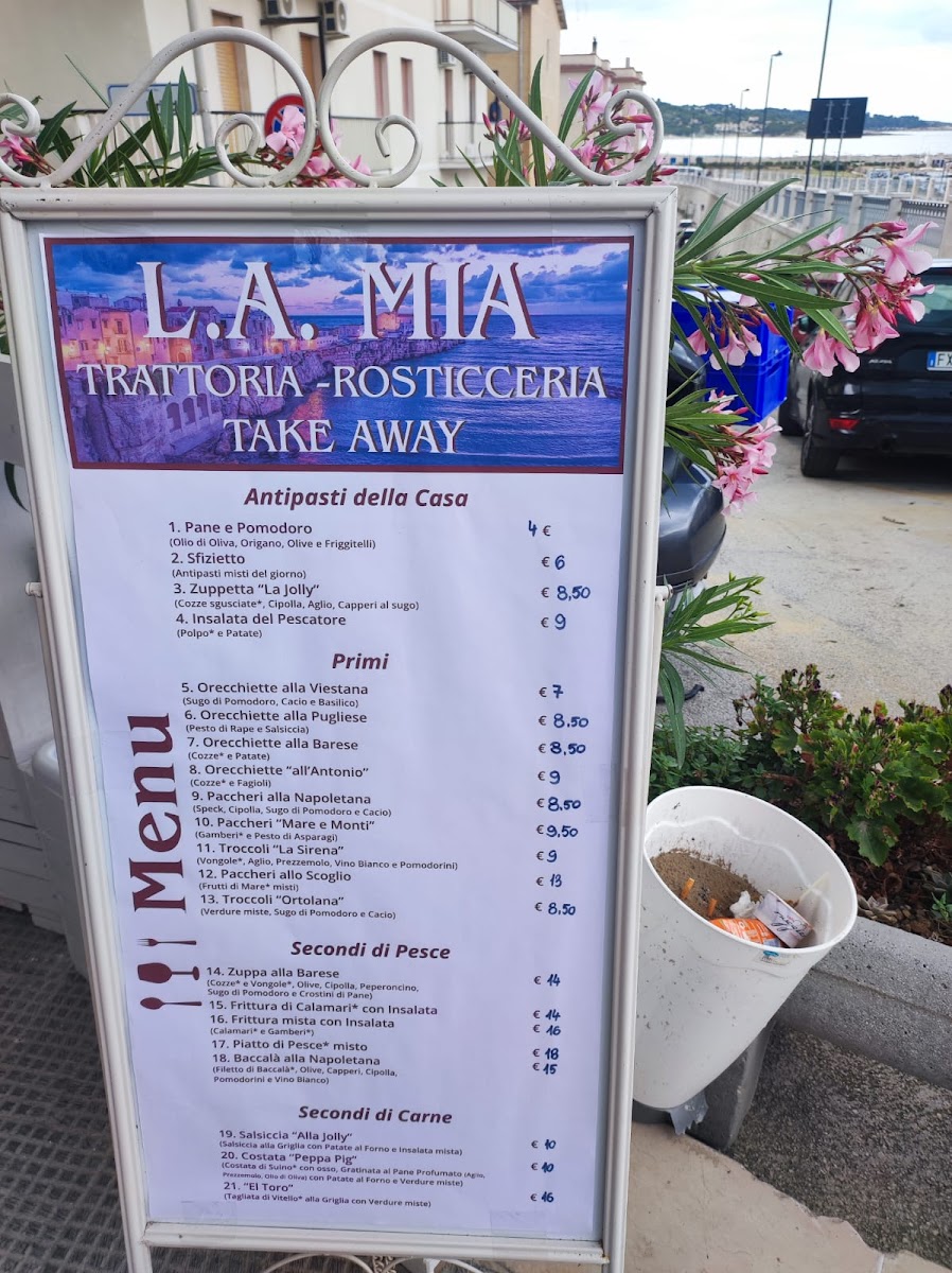 Menu L.a. Mia Trattoria E Rosticceria L.a. Jolly-1