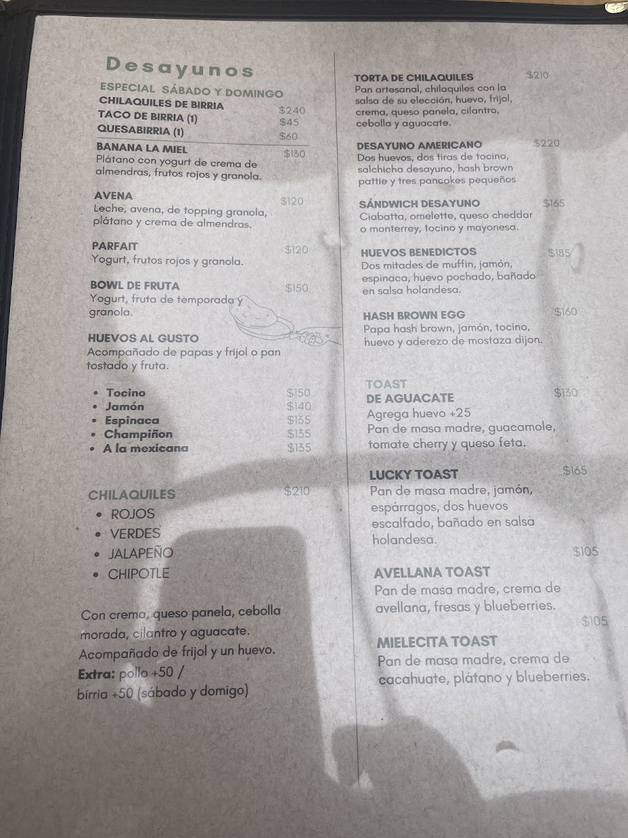 Menu La Miel De Ana Restaurante Sucursal Playas-3