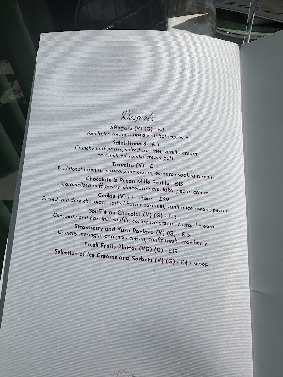 Menu La Môme London-1