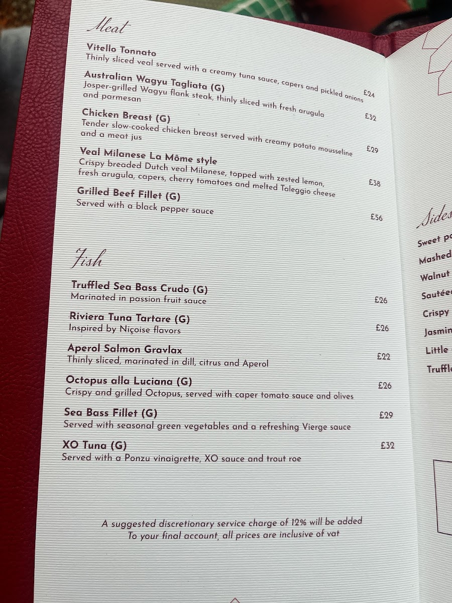 Menu La Môme London-7