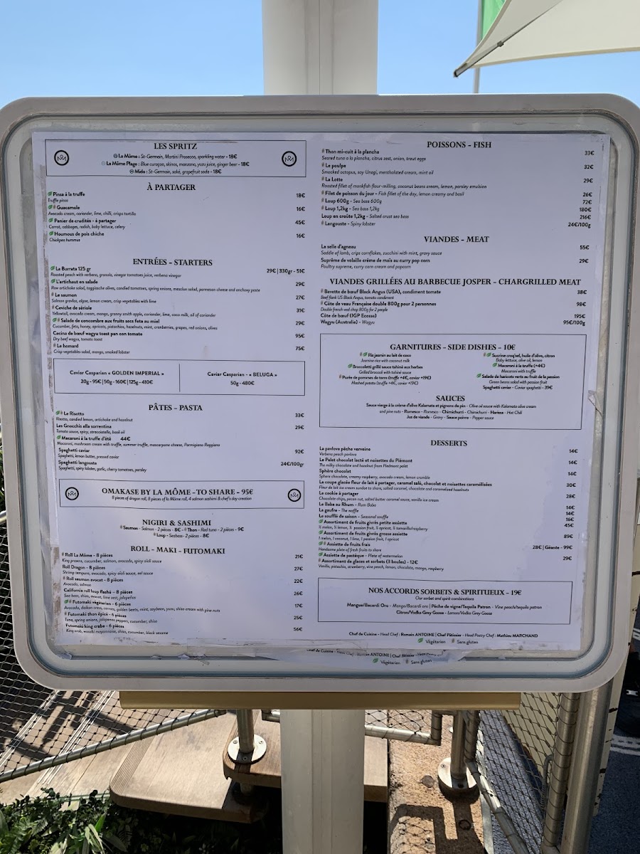 Menu La Môme Plage-10