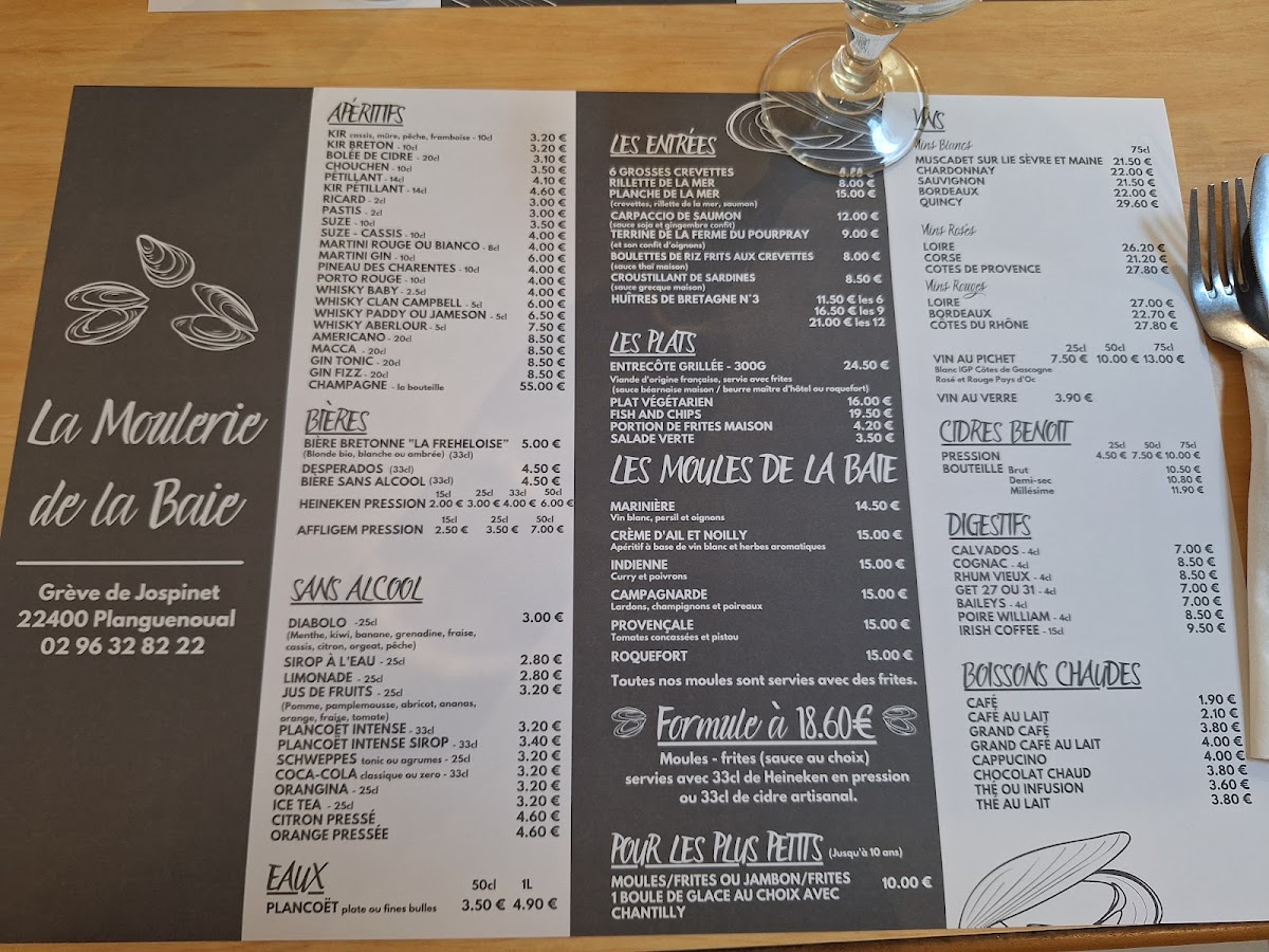 Menu La Moulerie De La Baie-1