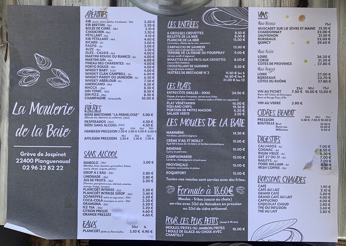 Menu La Moulerie De La Baie-2