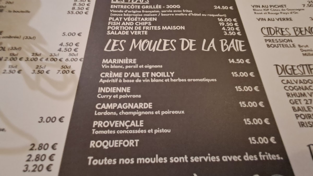 Menu La Moulerie De La Baie-8