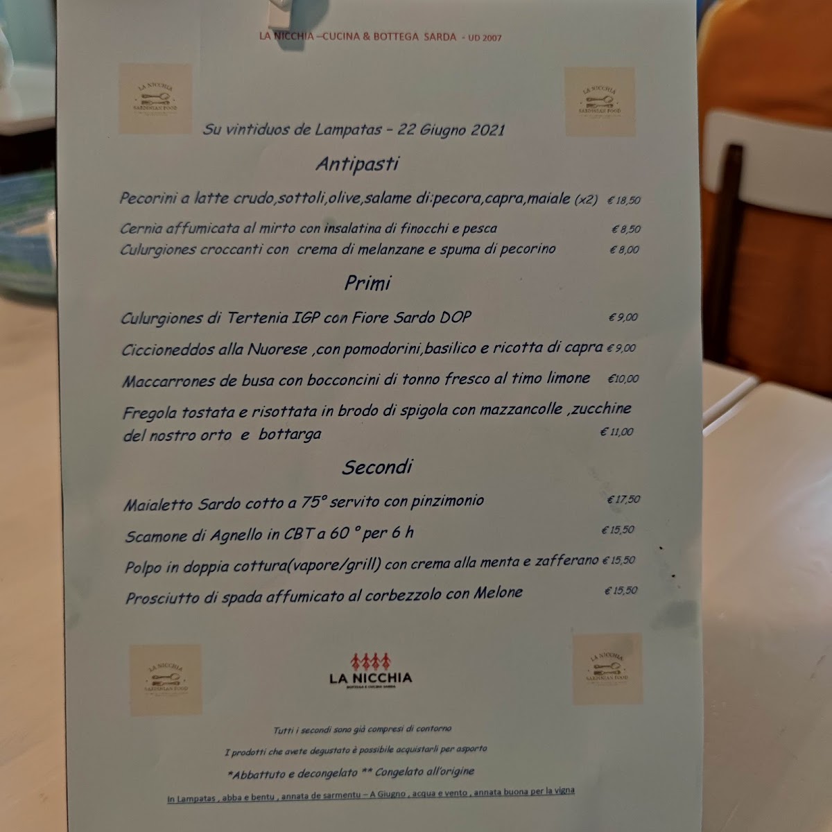 Menu La Nicchia - Ristorante Con Cucina Sarda & Bottega-4