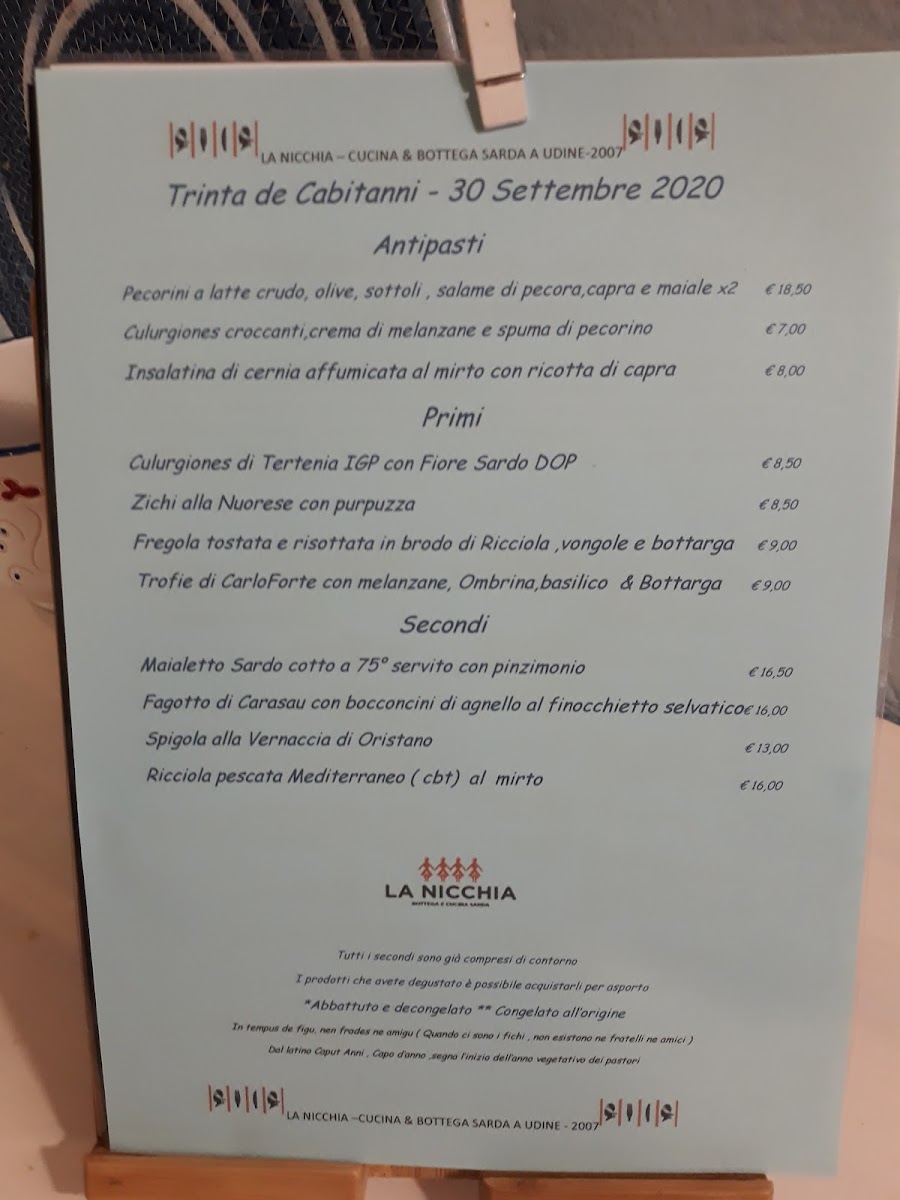 Menu La Nicchia - Ristorante Con Cucina Sarda & Bottega-5