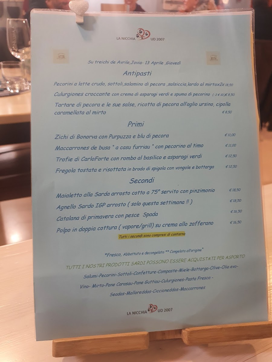 Menu La Nicchia - Ristorante Con Cucina Sarda & Bottega-7