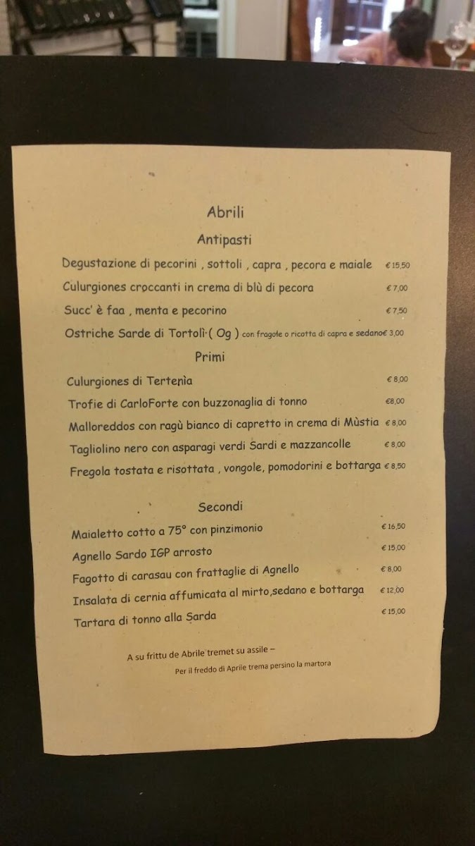 Menu La Nicchia - Ristorante Con Cucina Sarda & Bottega-8