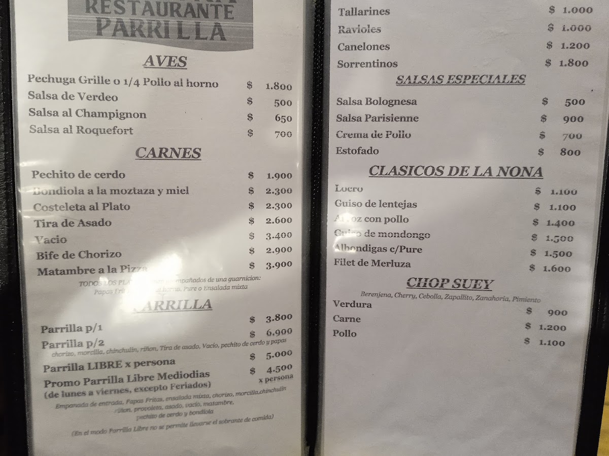 Menu La Nona Restaurante Parrilla Y Rotisería-4