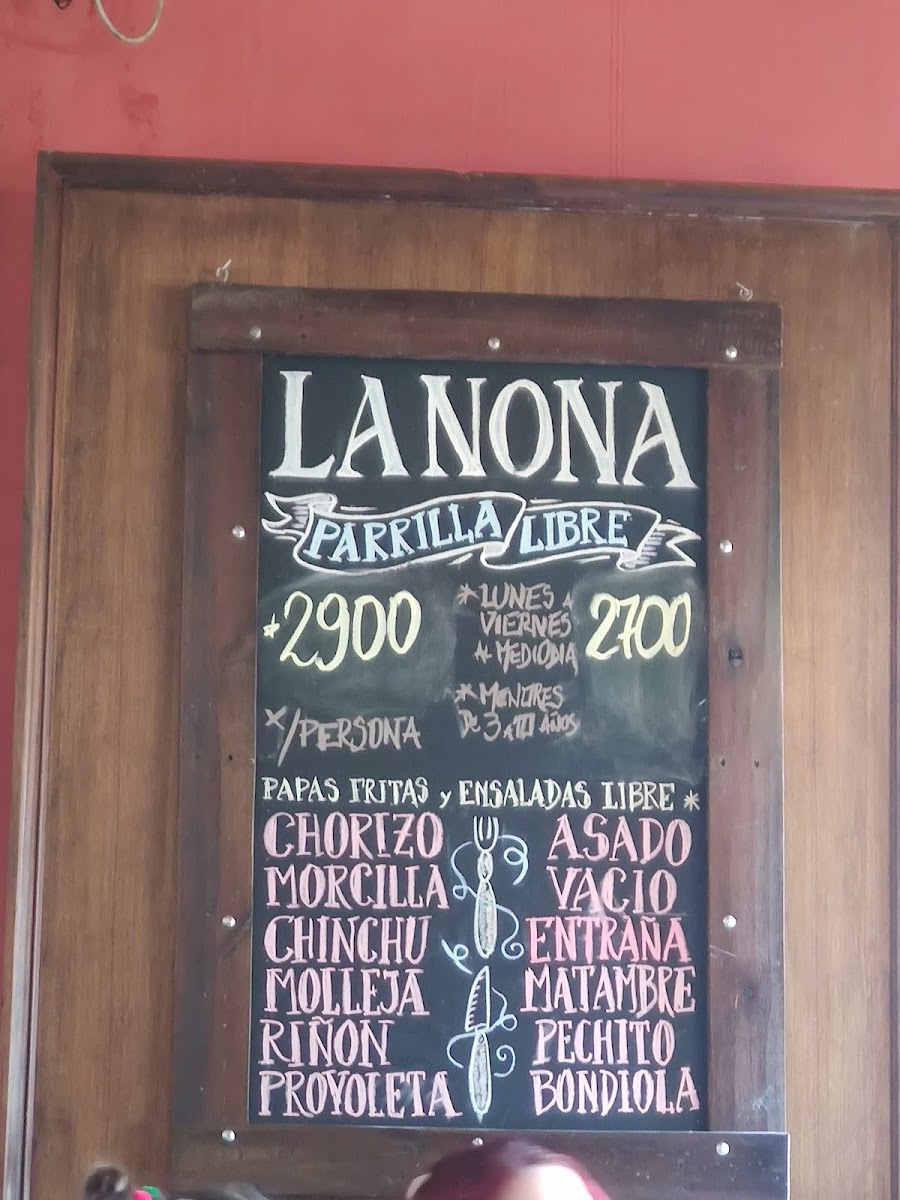 Menu La Nona Restaurante Parrilla Y Rotisería-7