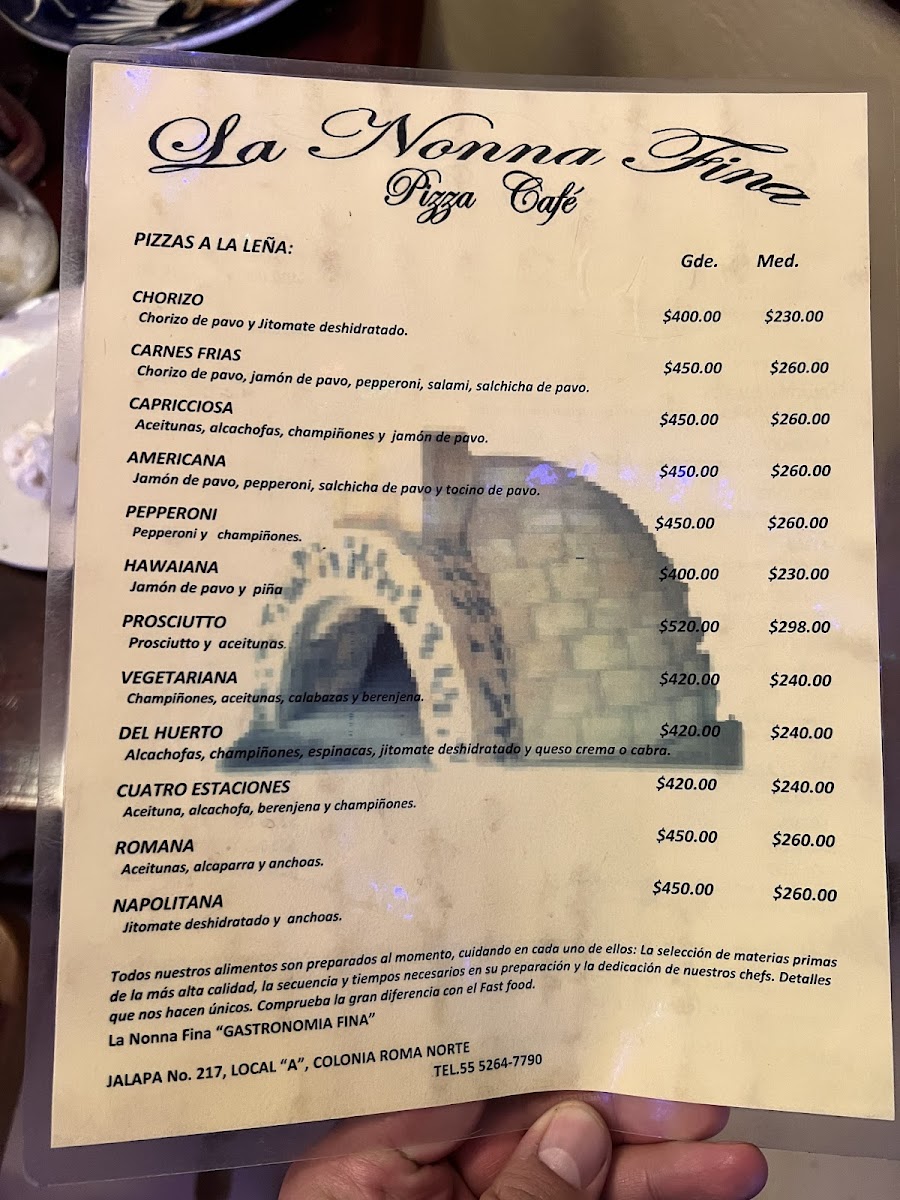Menu La Nonna Fina-1
