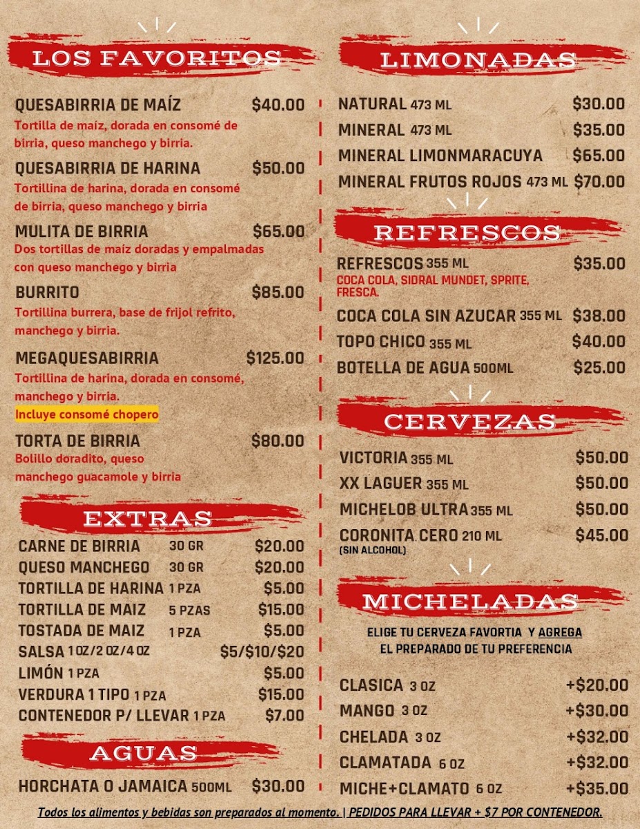 Menu La Original Birria De Res-1