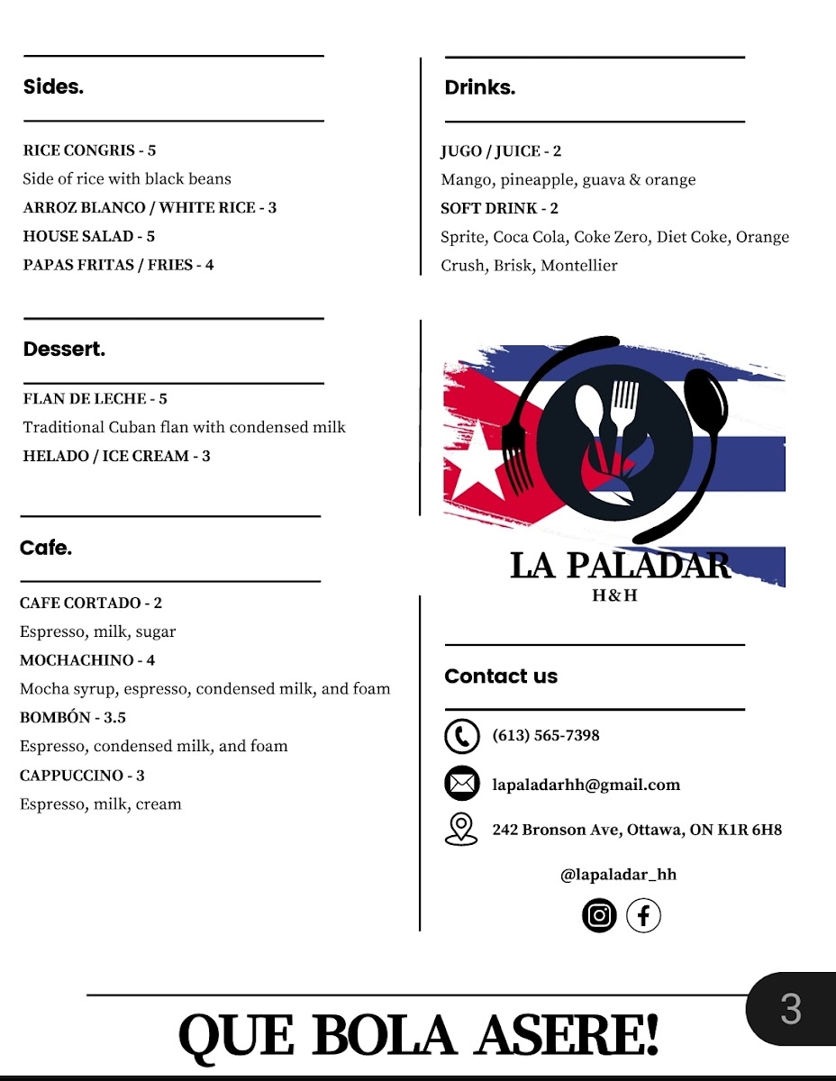 Menu La Paladar Holguin & Havana-4