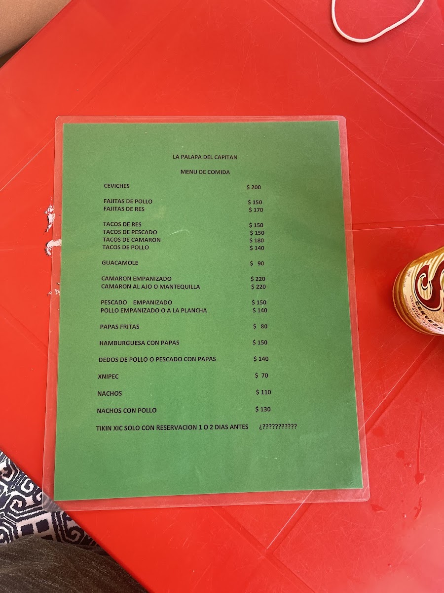 Menu La Palapa Del Capitan-10