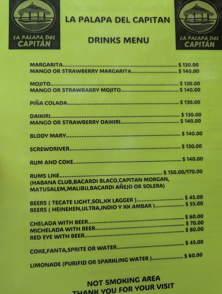Menu La Palapa Del Capitan-5