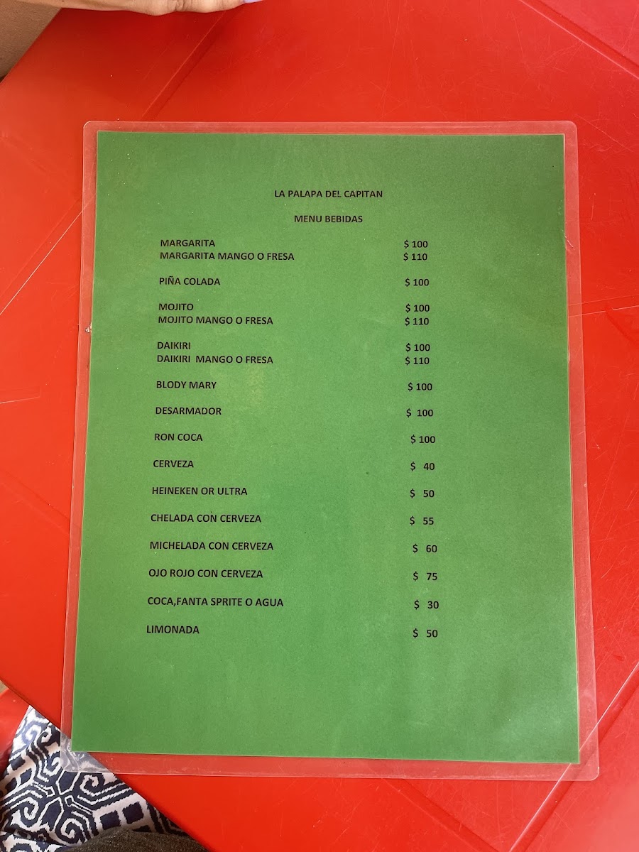 Menu La Palapa Del Capitan-7