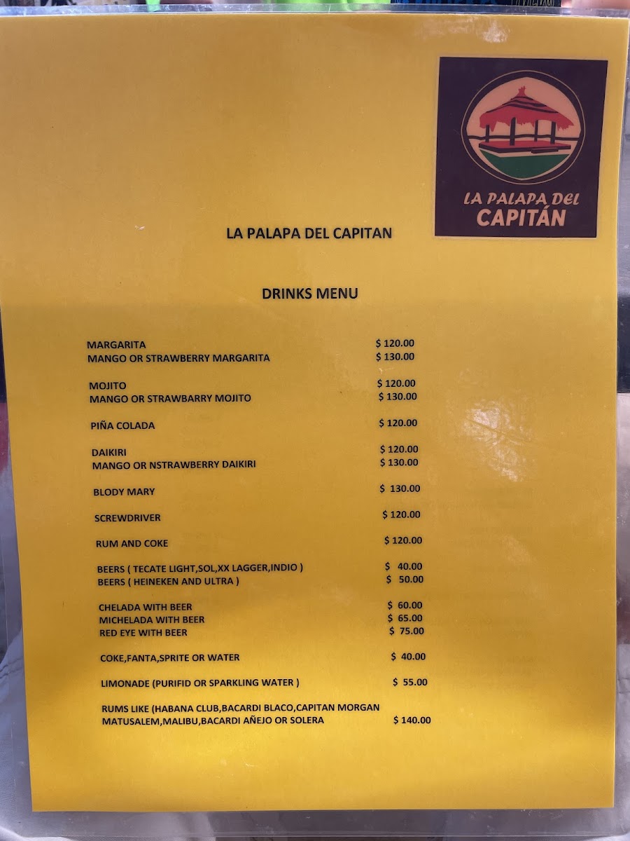 Menu La Palapa Del Capitan-8