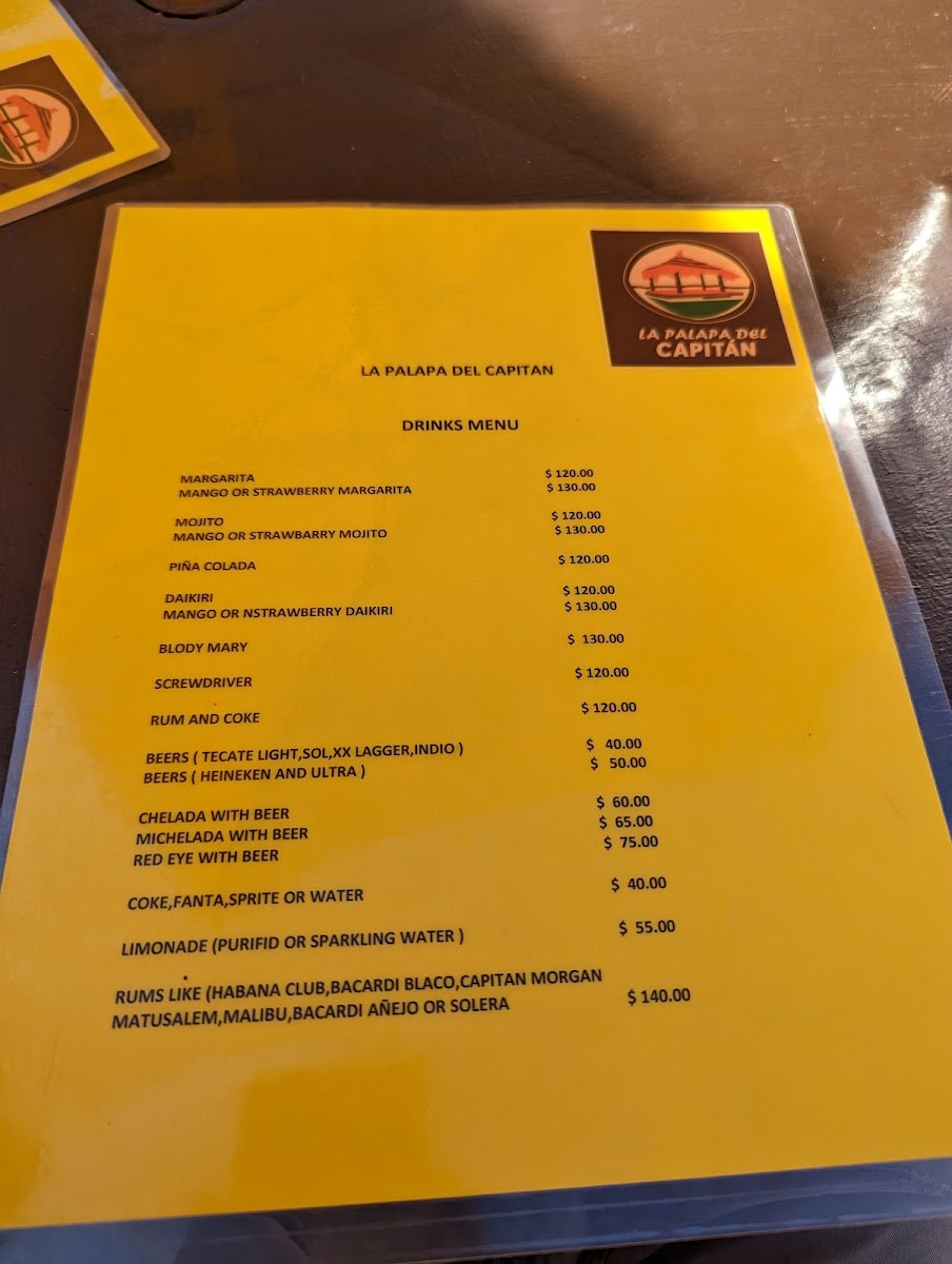 Menu La Palapa Del Capitan-9