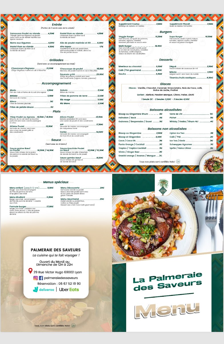 Menu La Palmeraie Des Saveurs-1