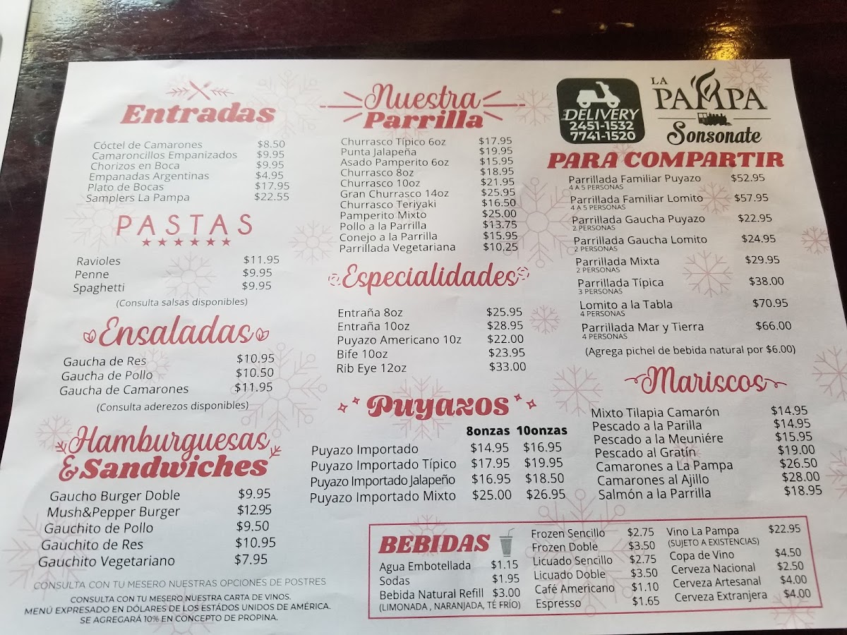Menu La Pampa Restaurant-1