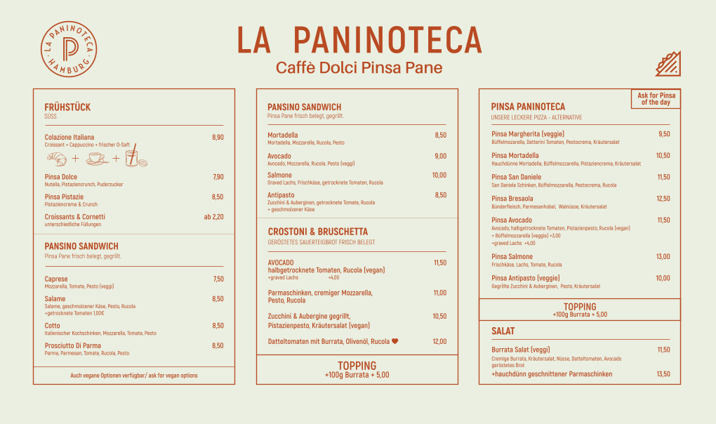 Menu La Paninoteca | Italienisches Café & Bistro-1