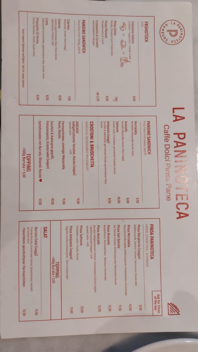 Menu La Paninoteca | Italienisches Café & Bistro-10