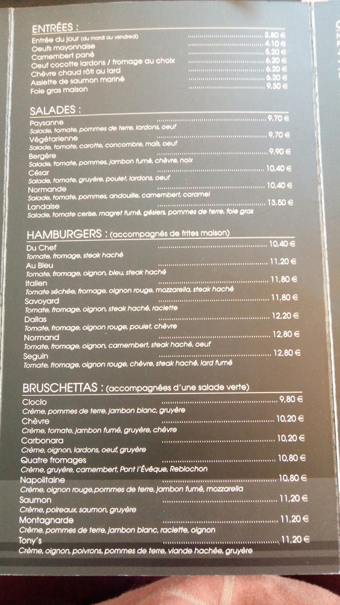 Menu La Parenthèse - Pizzeria-Brasserie-2