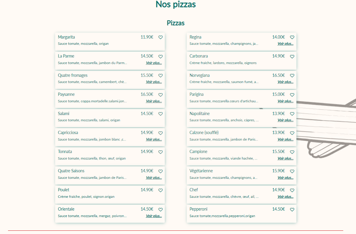 Menu La Parigina-1