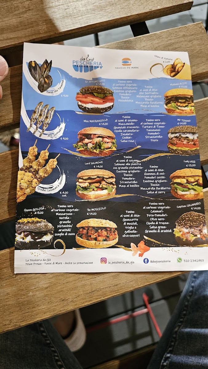 Menu La Pescheria Da Giò. Panini Di Mare!-8
