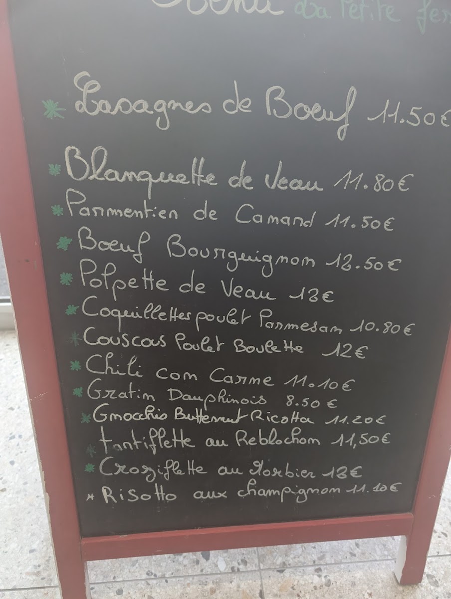 Menu La Petite Ferme-2