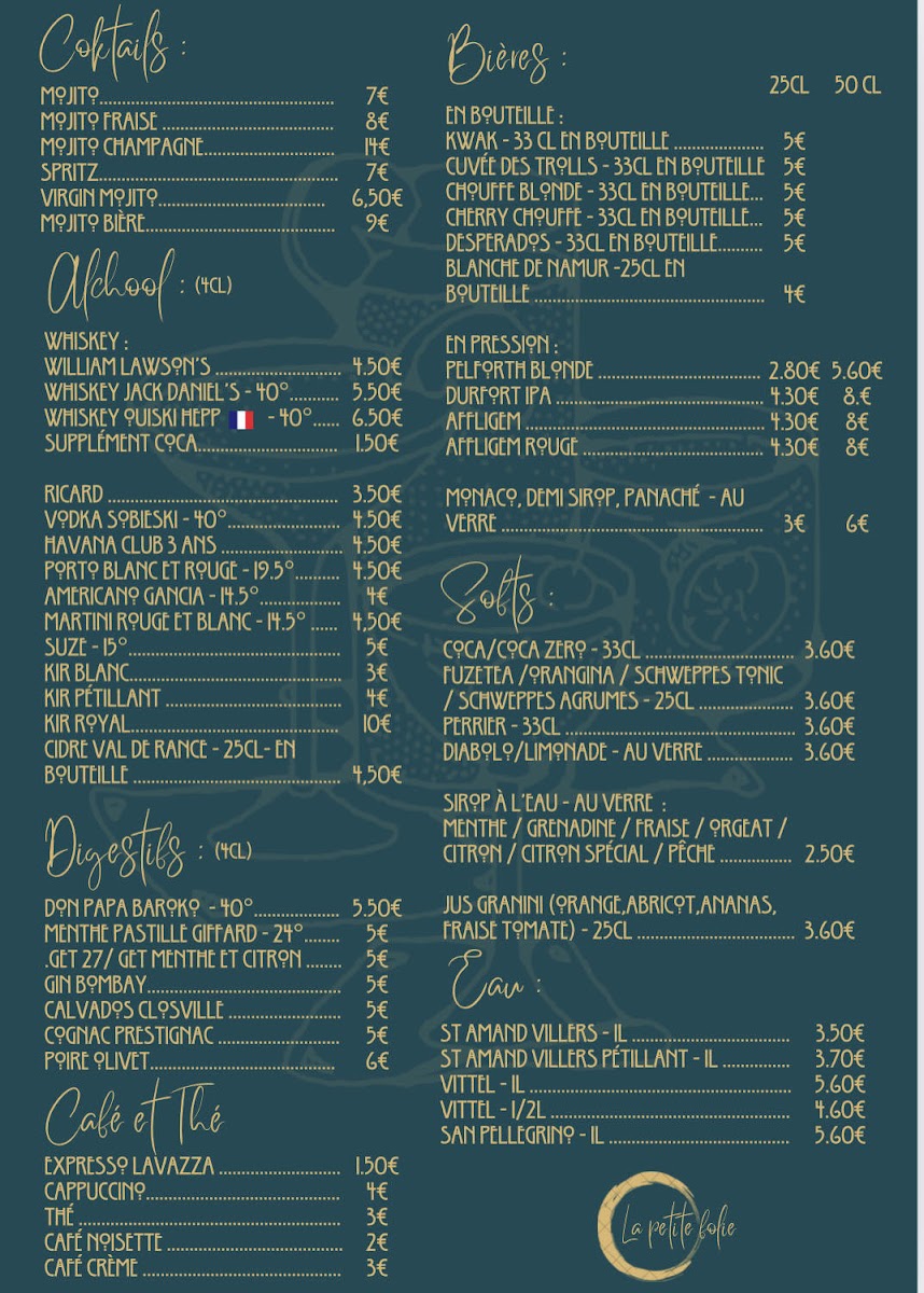 Menu La Petite Folie-1