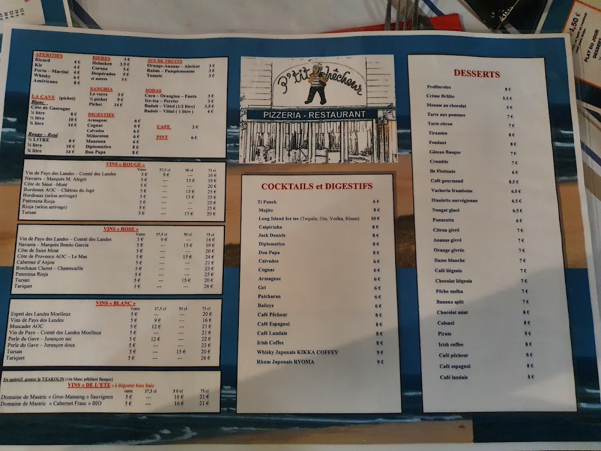 Menu La Petite Table Capbreton-8
