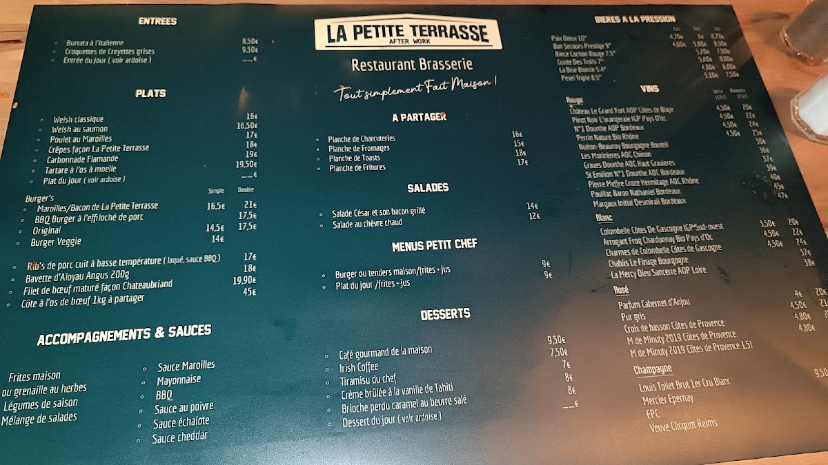 Menu La Petite Terrasse Restaurant-Brasserie-10