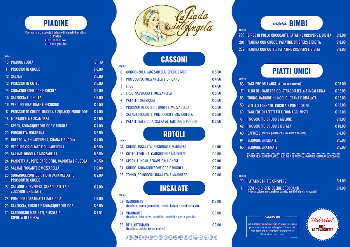 Menu La Piada Dell'angela-1