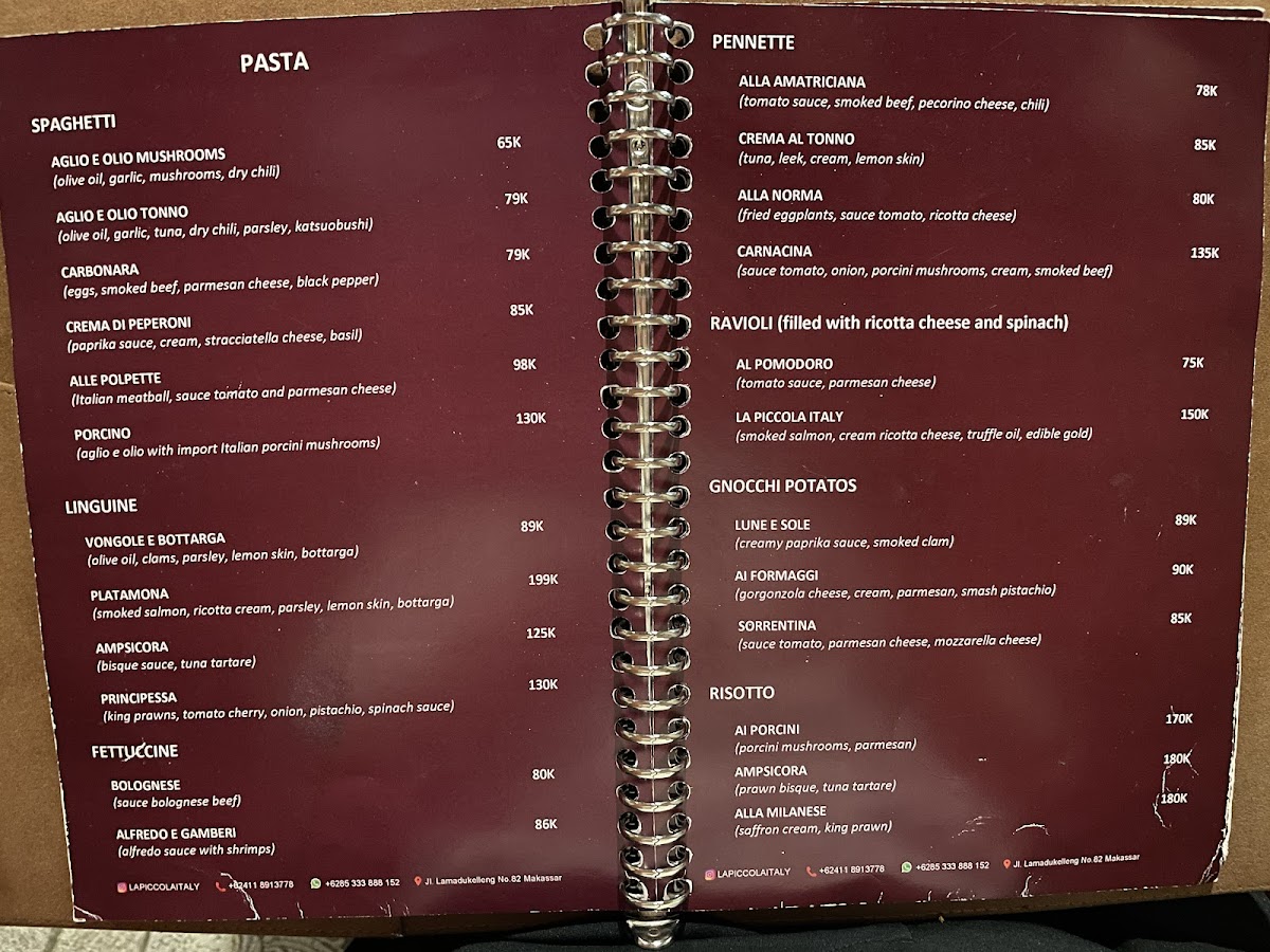 Menu La Piccola Italy - Makassar-3