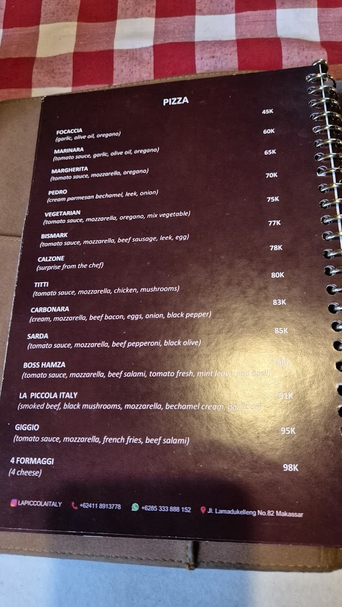 Menu La Piccola Italy - Makassar-5