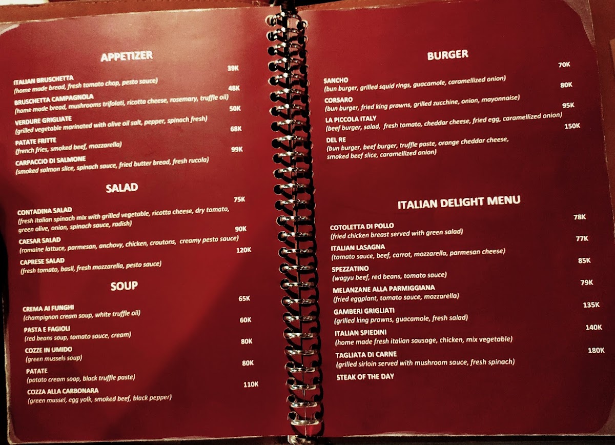 Menu La Piccola Italy - Makassar-7