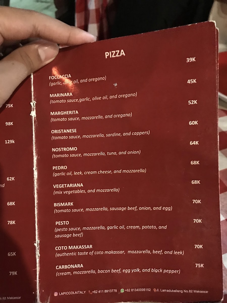 Menu La Piccola Italy - Makassar-8