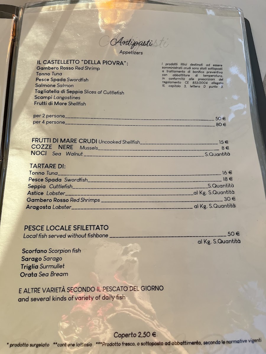 Menu La Piovra Da Anna Maria Ristorante-1