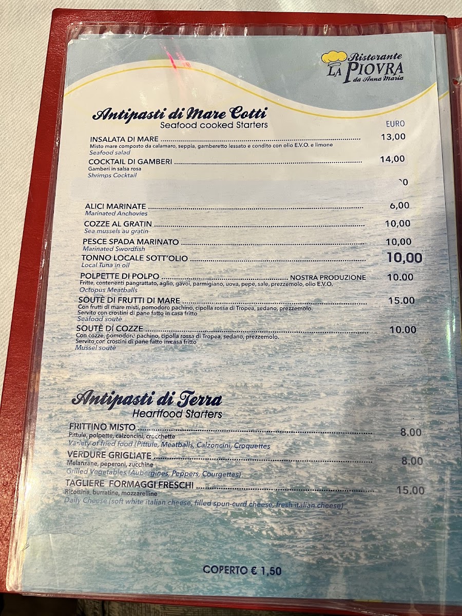 Menu La Piovra Da Anna Maria Ristorante-6