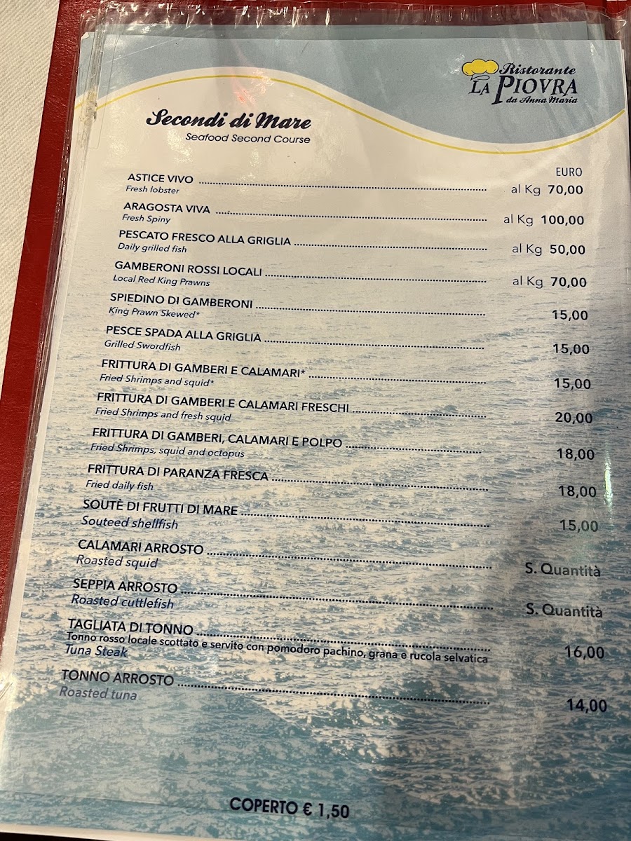 Menu La Piovra Da Anna Maria Ristorante-7