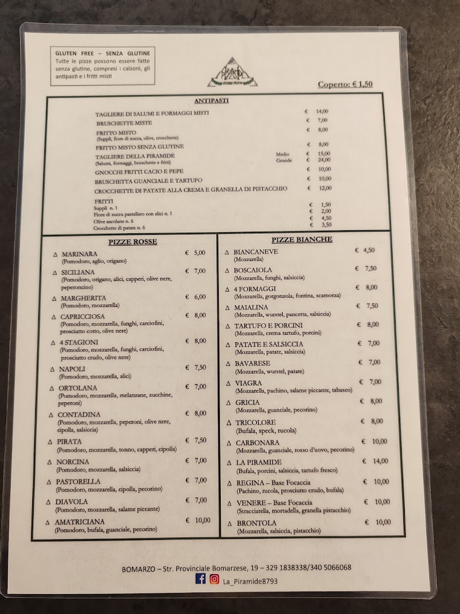 Menu La Piramide Hostaria Pizzeria-2