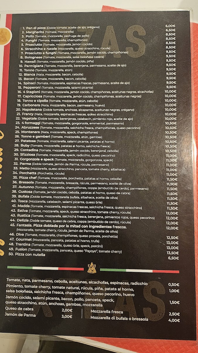 Menu La Pizza Di Andre-1