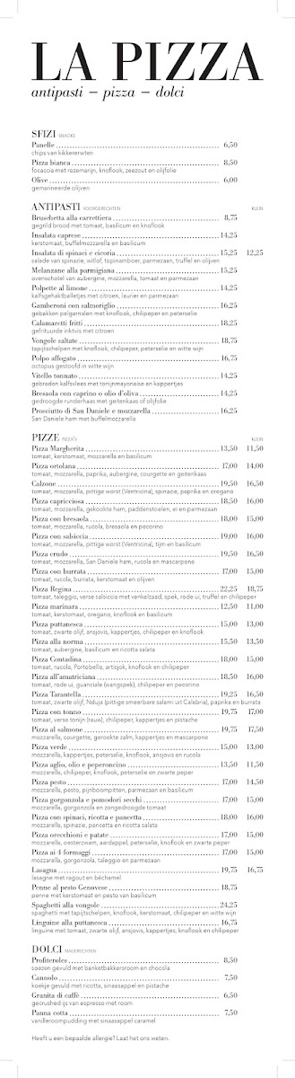 Menu La Pizza Noord-1