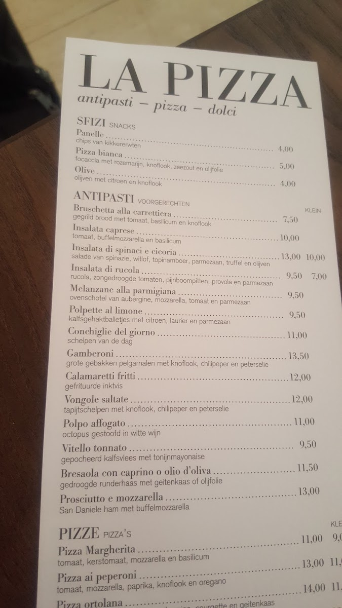 Menu La Pizza Noord-7