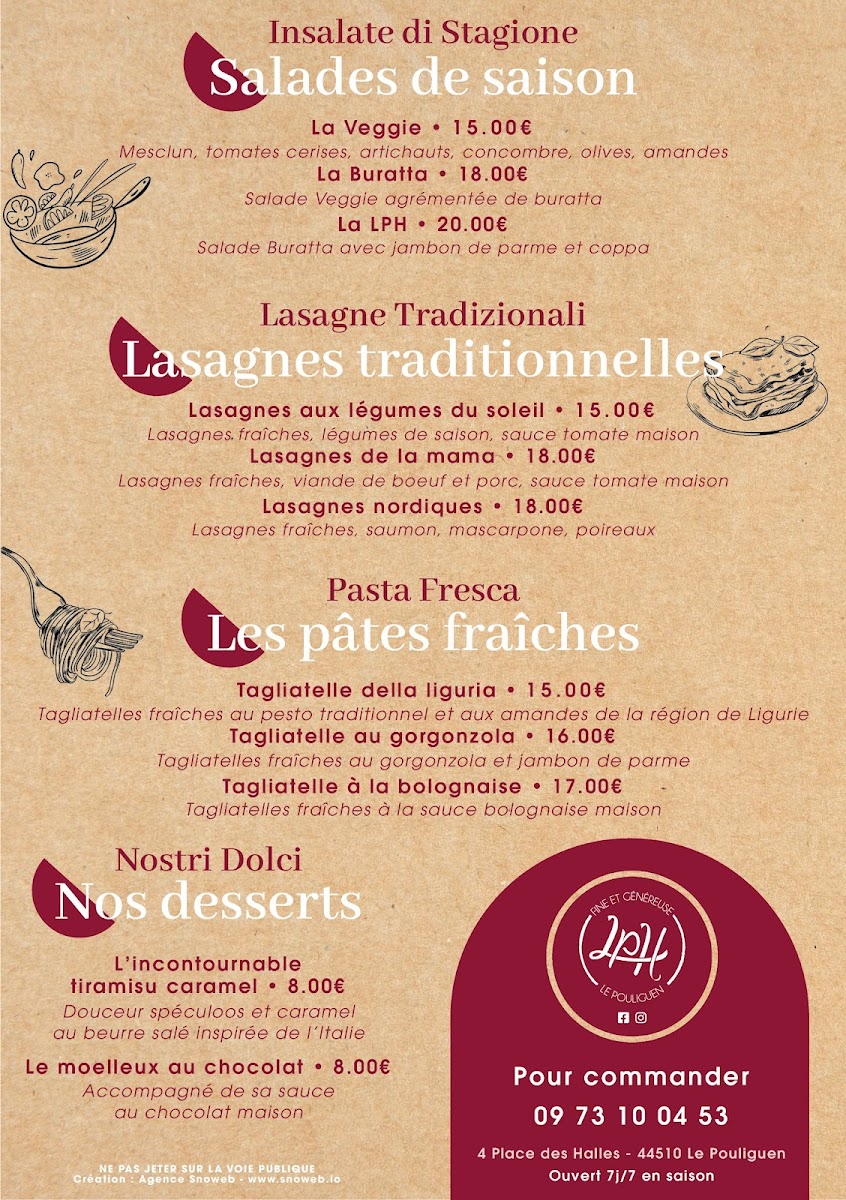 Menu La Pizzeria Des Halles-3