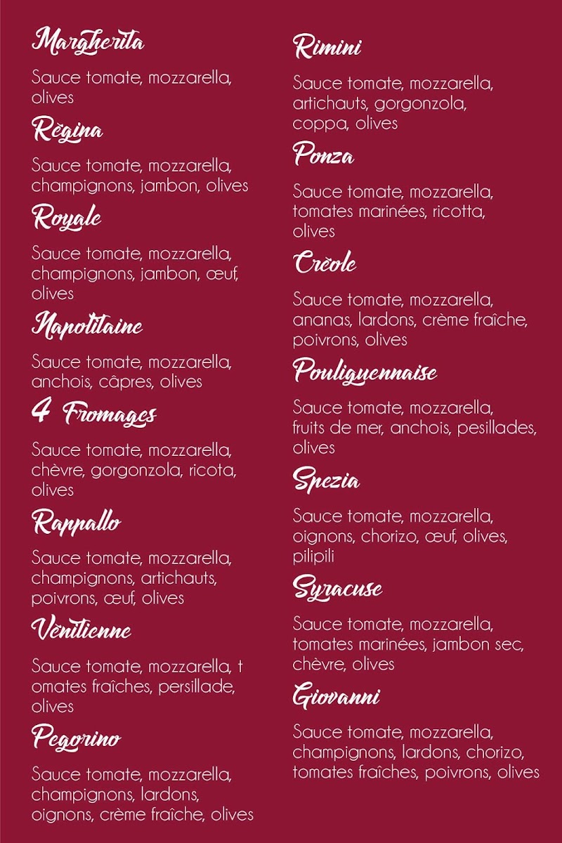 Menu La Pizzeria Des Halles-4
