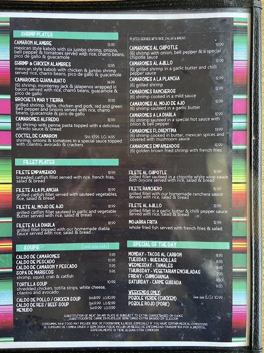 Menu La Presa Mexican Restaurant-2